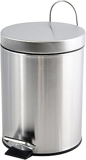 MSV Treteimer Mülleimer Kosmetikeimer Abfalleimer aus Edelstahl 3L - Edelstahl matt