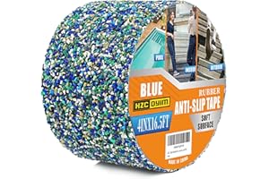 HZCOYIM Blue 10cm x 5m Industrial-Grade Swimming Pool Anti Slip Tape, Step Grips for Stairs Outdoor, Shower and Wet Areas (4inches x 16.5feet)