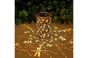 Rumiom Solar Lanterns Outdoor Waterproof, Dragonfly Birthday Gifts for Women Men, Hanging Solar Lantern for Yard, Patio, Porch, Backyard, Landscape, Garden Decor