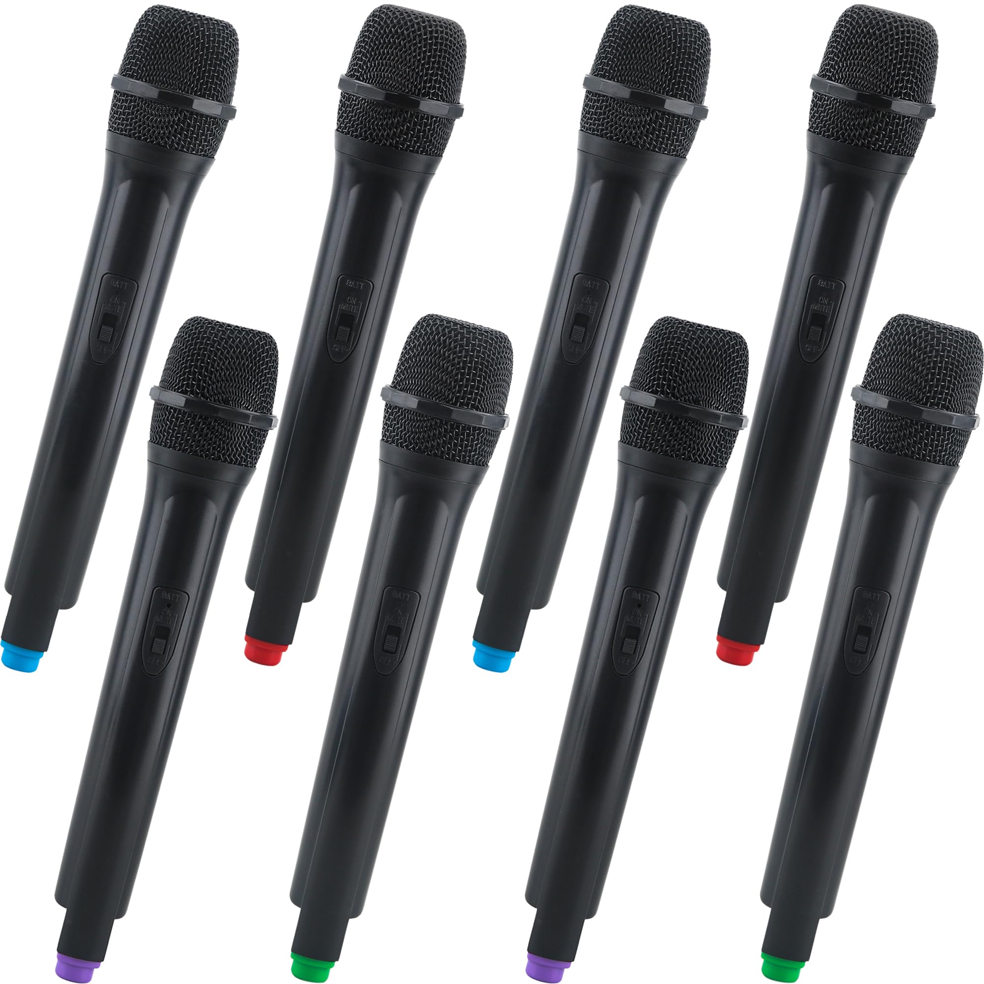 Photo 1 of Cagemoga 8 Pack Fake Microphone Prop Plastic Stage Mic Costume Prop Pretend Microphone Toy for Cosplay Stage Play Karaoke Birthday Party