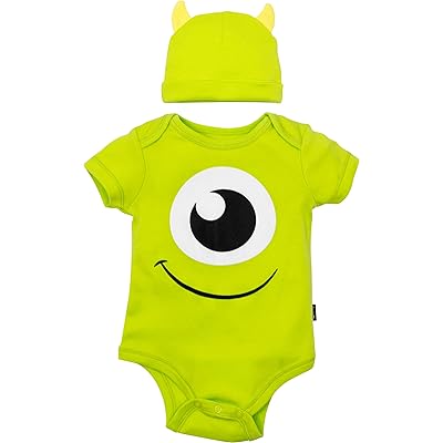 Disney Baby Bodysuit with Hat: Toy Story, Pooh, Incredibles, Monsters &amp; Mickey