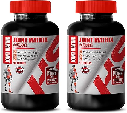 Amazon Com Natural Joint Supplements For Humans Joint Matrix Complex Maximum Joint Support Glucosamine Pill Humans 2 Bottles 180 Tablets Health Personal Care