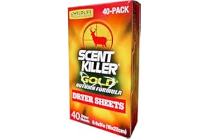 WILDLIFE RESEARCH CENTER Wildlife Research Scent Killer Gold Autumn Formula Dryer Sheets for Hunting, Pack of 40