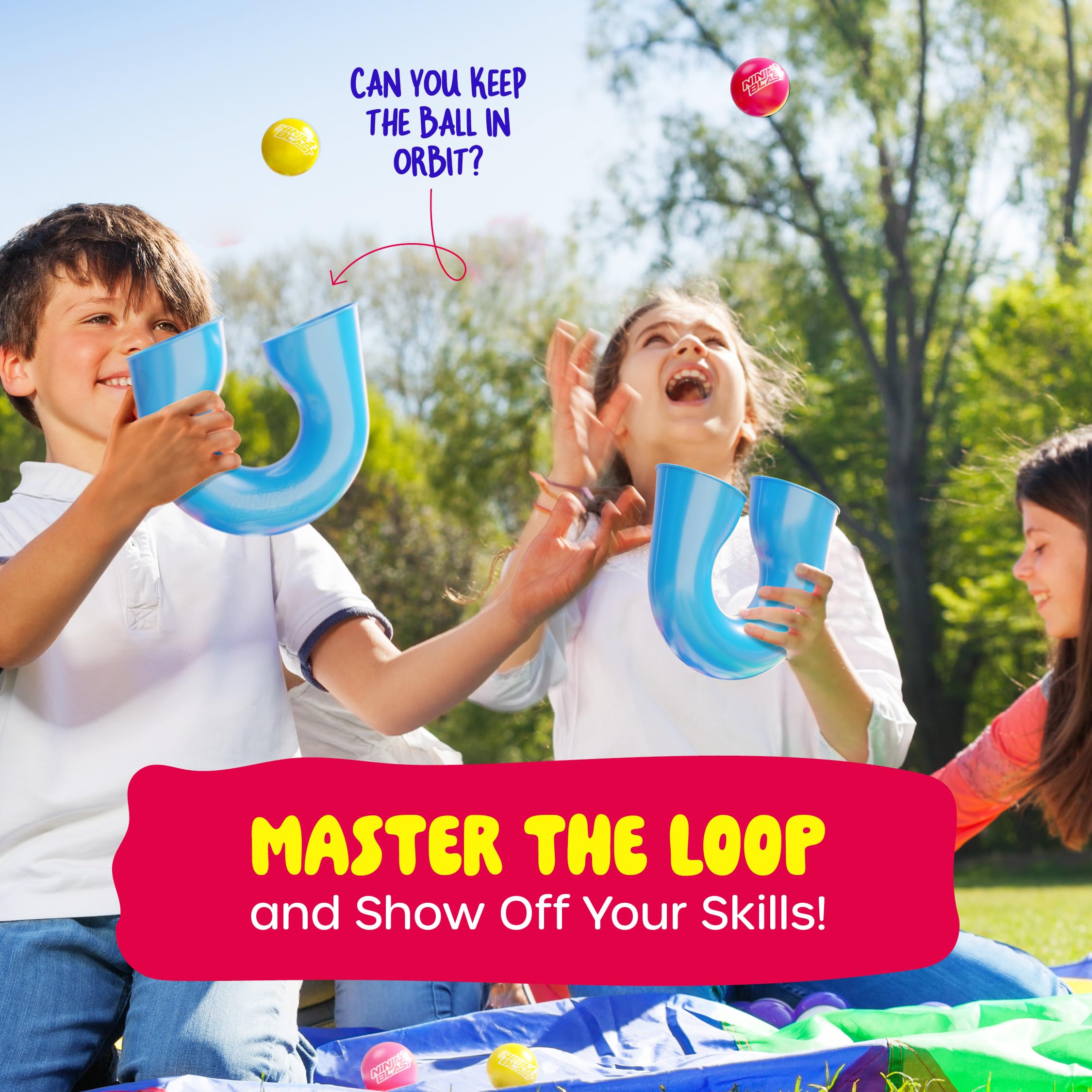 Jug'loop - Juggling Balls Skill Game - Outdoor Games for Kids, Teens, & Adults - Boys Toys for Ages 8-13 - 8 9 10 Year Old Boy Toy Gifts 8-12 - Cool Teen Tween Birthday Gift for Age 8-10, 10-12 Years