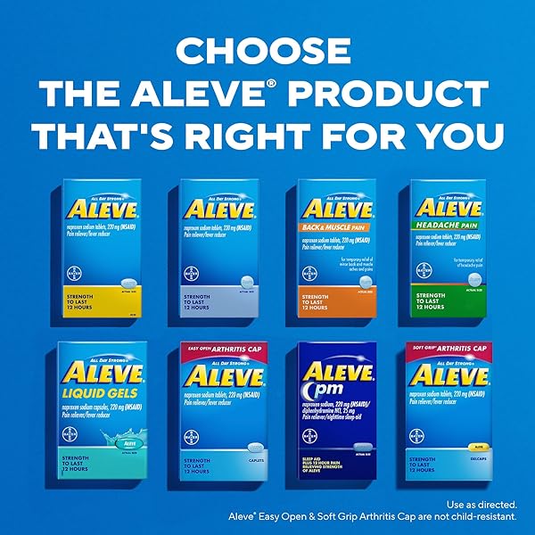 ALEVE GELCAPS WITH EASY OPEN ARTHRITIS CAP, NAPROXEN SODIUM, MEDICATION FOR ARTHRITIS PAIN, 160 COUNT