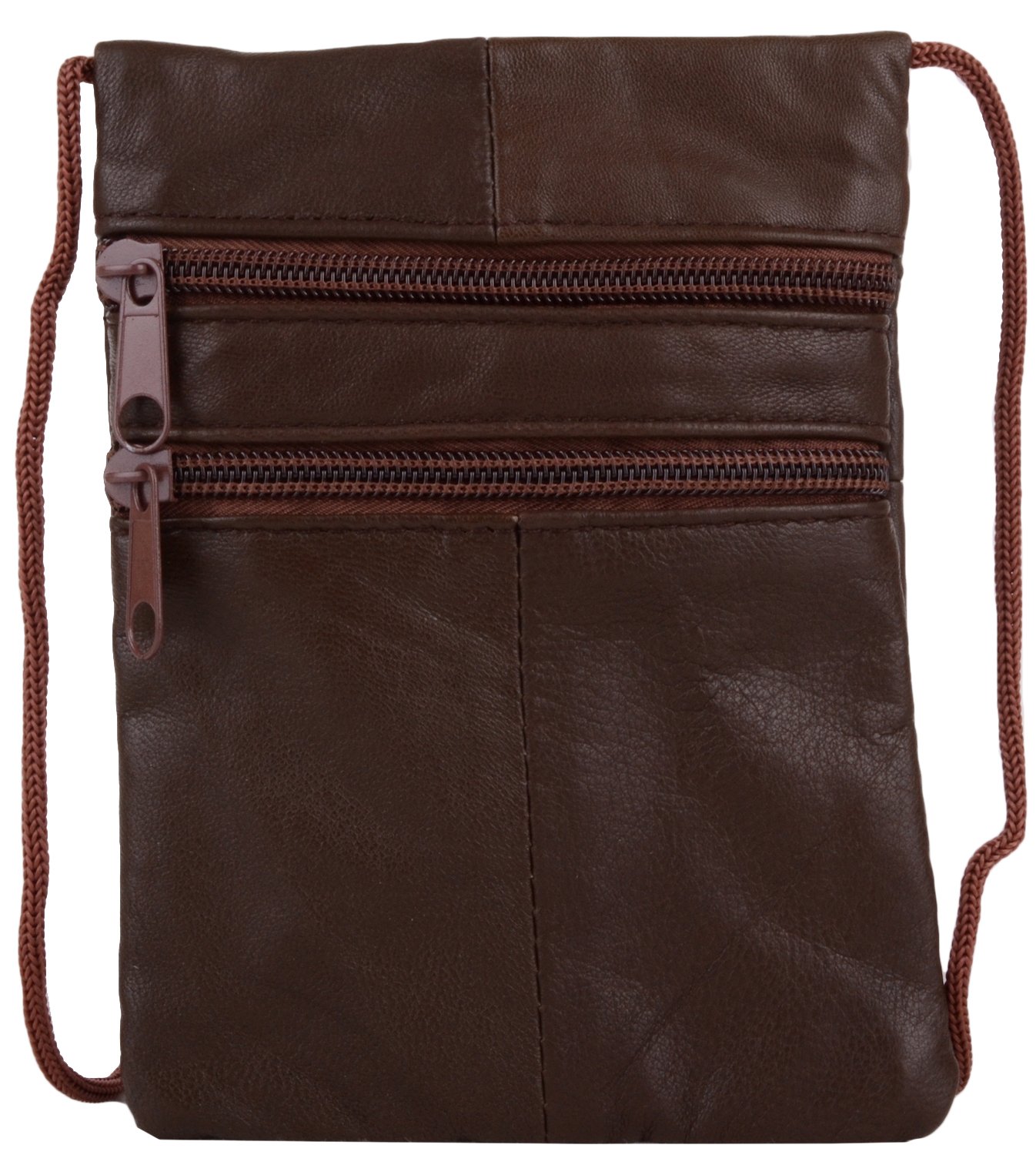 Womens Soft Nappa Leather Small Cross Body/Shoulder Bag - Dark Brown