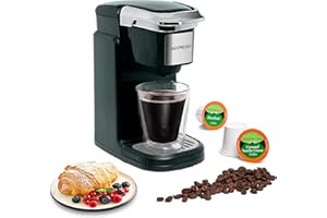 Mixpresso Single Cup Coffee Maker, Personal Single Serve Coffee Maker K Cup,12oz One Cup Coffee Maker Compatible with Single-Cups, Quick Brew Technology, One Touch Function Black Coffee Maker