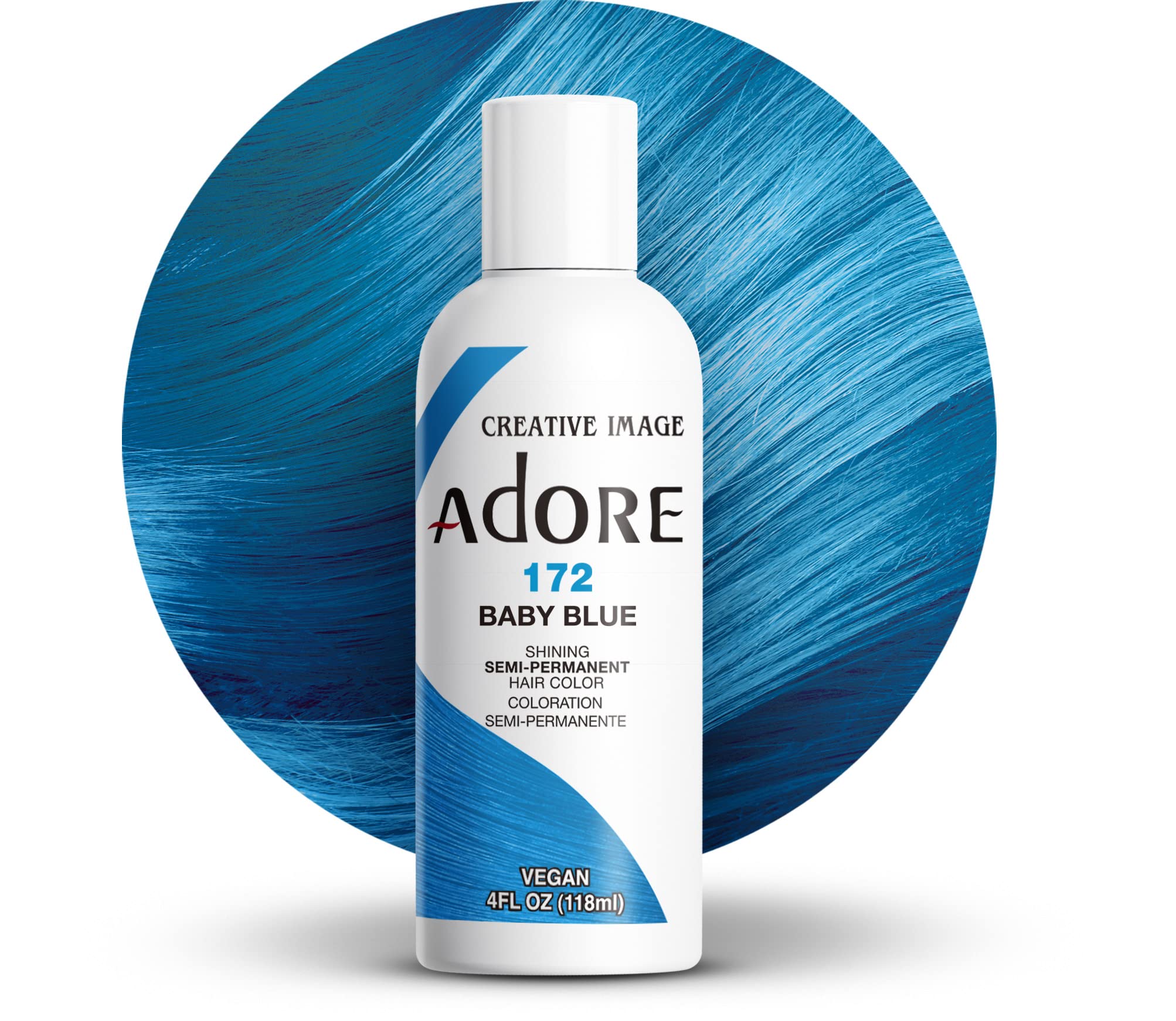 Adore Shining Semi Permanent Hair Colour, 172 Baby Blue