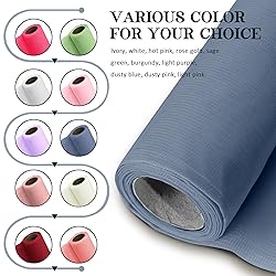 Horbaunal Dusty Blue Chiffon Fabric by The Yard, 1