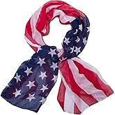 Daguanjing Fashion Lightweight Scarfs For Women USA Flag & Stars Print Many Style