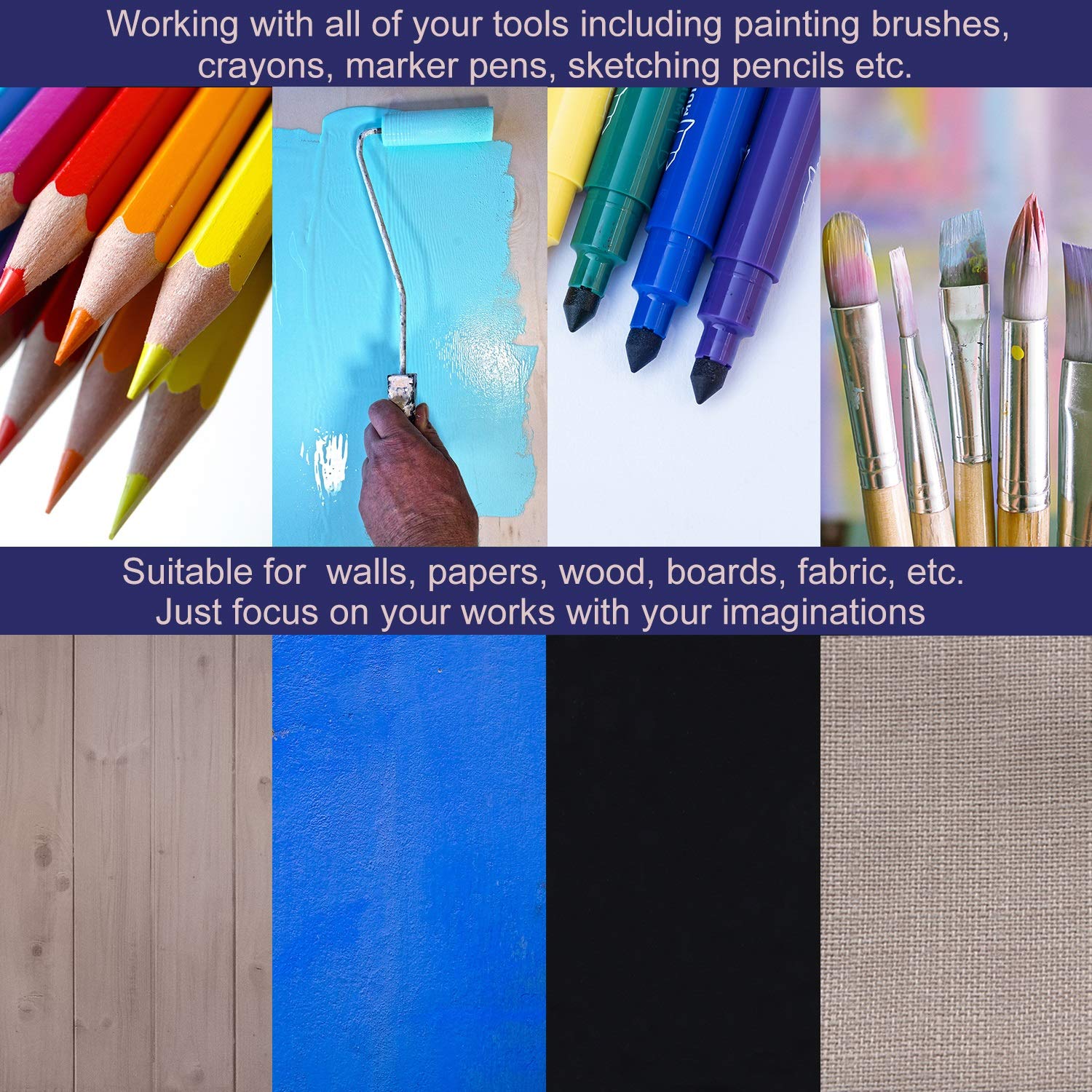 6 Pack Mandala Stencils 12 x 12 inch Mandala Templates Reusable Tile Floor Stencil Laser Cut Painting Stencil for Wall Tiles Floors Wood Fabric Furniture