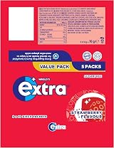 Wrigley's Extra Strawberry Sugar Free Chewing Gum 50 Pieces Pack view 9