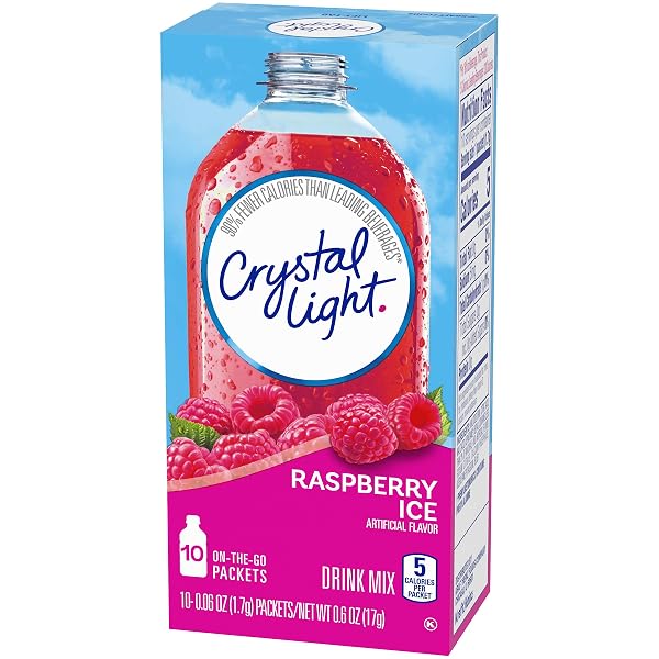 CRYSTAL LIGHT SUGAR-FREE RASPBERRY ICE DRINK MIX (10 ON-THE-GO PACKETS)