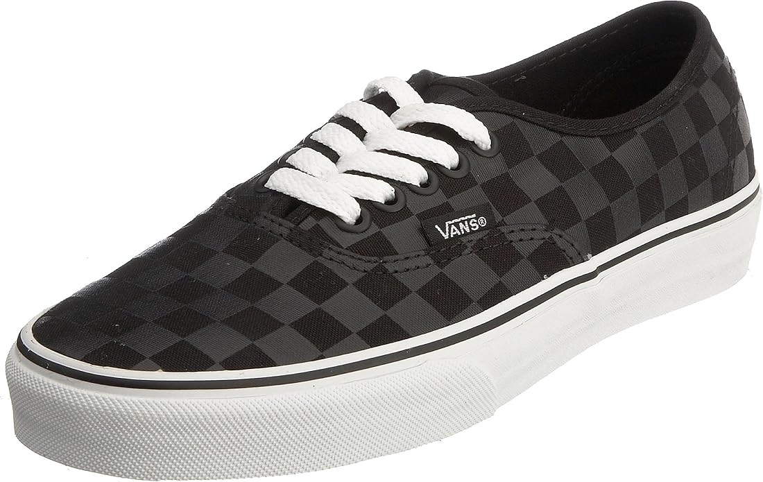 checkerboard black vans
