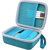 Flaxune Hard Storage Case for Ceaco Hello Blink Mini Stickers and Photo Printer/Tattoo Maker Create and Print Custom Temporary Body Art for Kids Ages 8+, Blue Case + Grey Zipper