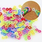 MAOQYE S Clips for Loom Bands 600 Multicoloured Plastic Craft Kit view 5