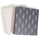 U Brands Eco-Conscious 2" Binders, Set of 2, Celestial Boho Prints, Silver Metal O-Rings