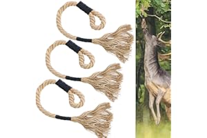 Atvkov 3 Pcs 30 inches Hemp Scrape Rope Deer Scent Rope Hangs Scrape Tassels Rope Hemp Scent Rope Deer Scrape Scent Rope Attr