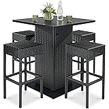Best Choice Products 5-Piece Outdoor Wicker Bar