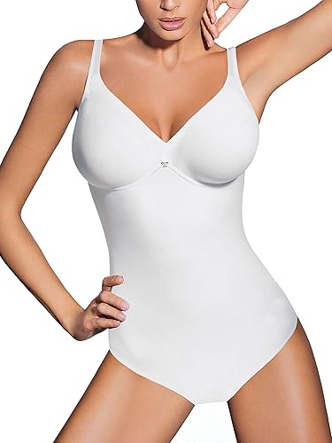 Body Snellente Donna In Pizzo Senza Ferretto - Coppa D, Contenitivo, Scollatura Schiena, Made In Italy - Foto 3