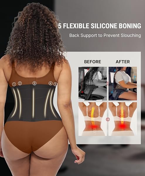 FEELINGIRL WAIST TRAINER CORSET WORKOUT CINCHER TRIMMER SHAPING BLACK XXL