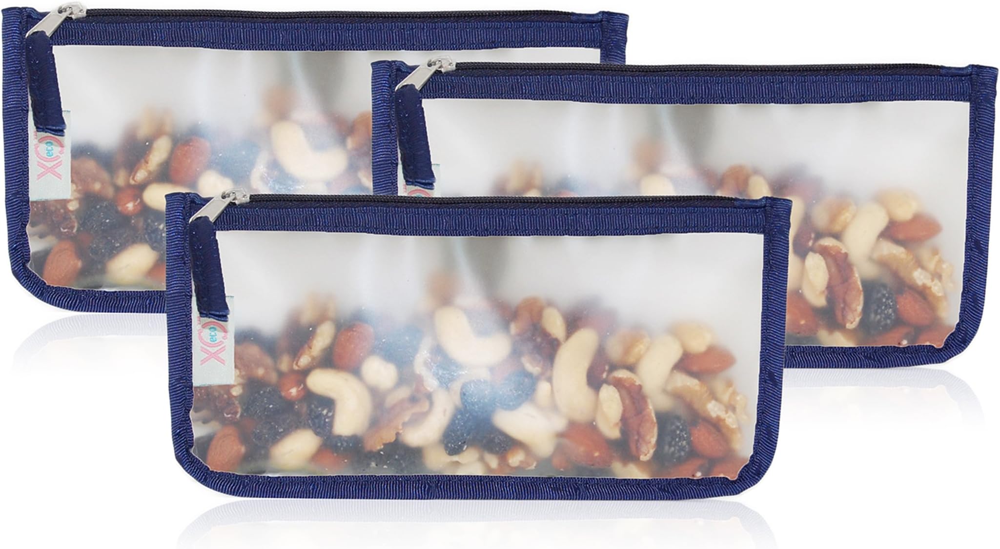 BlueAvocado-XO(ECO) 3-Pack Reusable Zip Snack