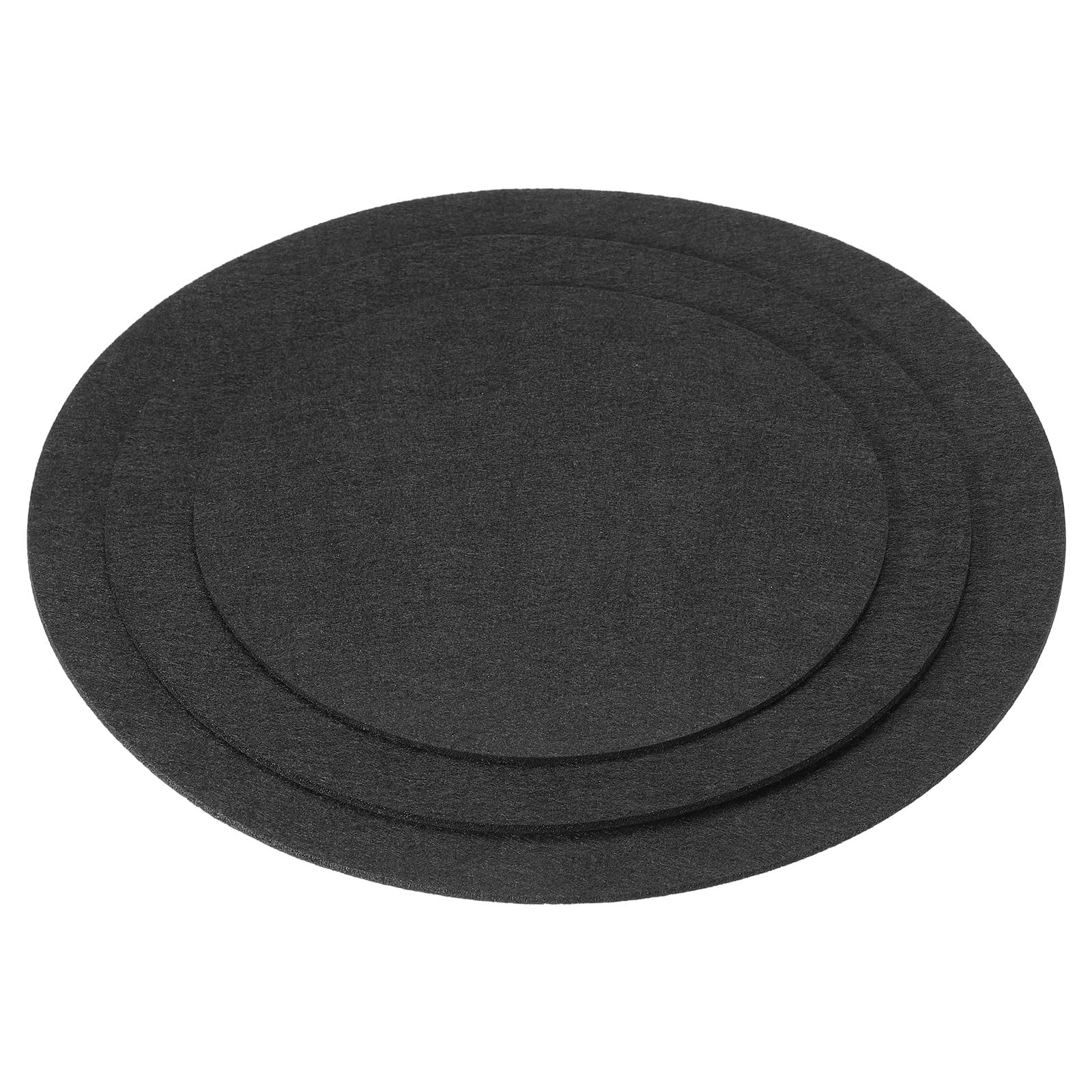 PATIKIL Plant Coasters, (8", 10", 12") 9 Pack Reversible Round Felt Flowerpot Drip Pad Mat Absorbent Plant Tray Flower Pot Coaster Mat, Black