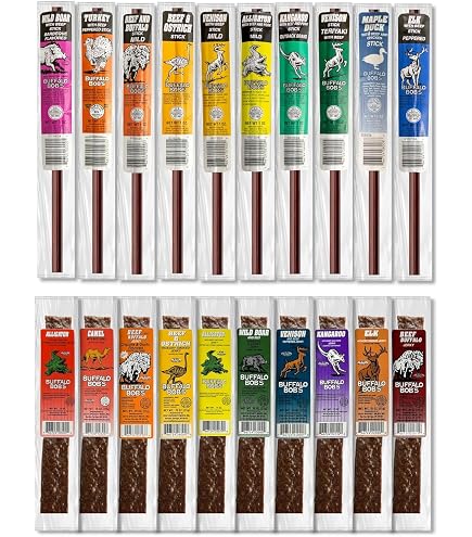 Amazon.com: Buffalo Bob's Wild Game Meat Snacks (1oz Stick, 10