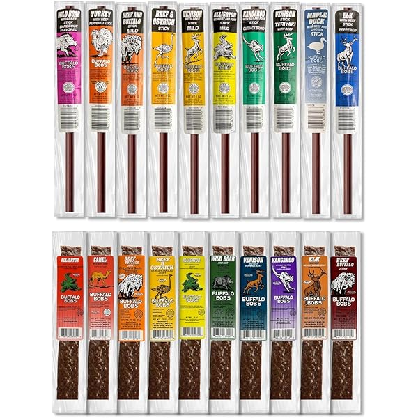 Amazon.com: Buffalo Bob's Wild Game Meat Snacks (1oz Stick