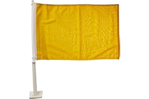 FLAG CONNECTIONS Online Stores Solid Car Flag, Yellow