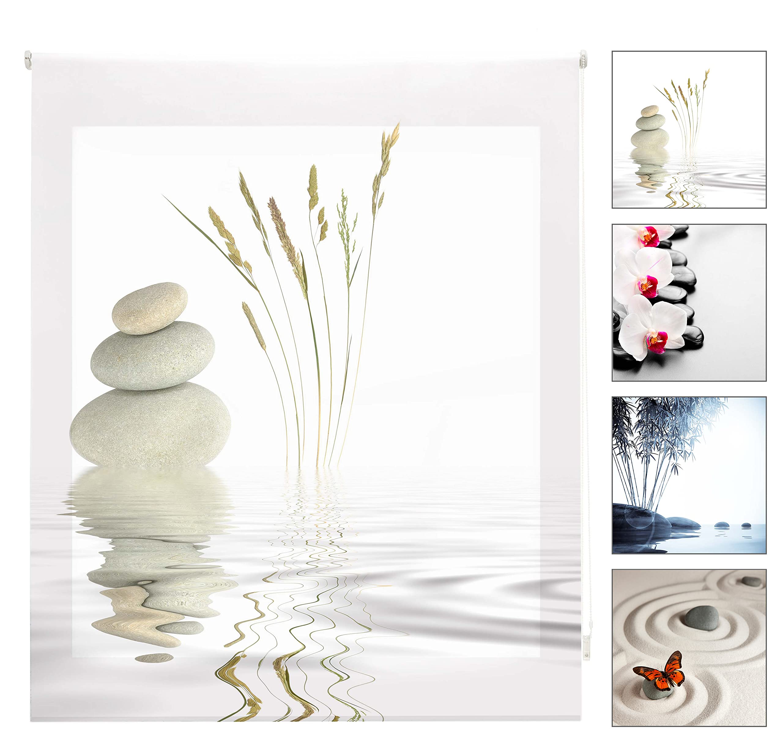 Blindecor Digital Translucent Roller Blind, Zen,W-Z-14991,90X180 cm