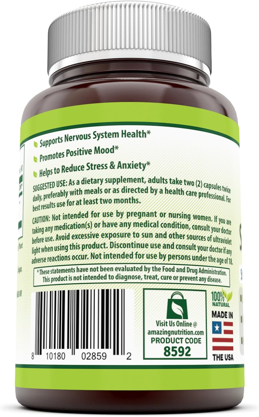 Herbal Secrets St. John's Wort 700 Mg 180 Capsules (Non-GMO) - Supports Feelings of Calm and Relaxation* Helps Maintain a Positive Mood*: Health & Personal Care