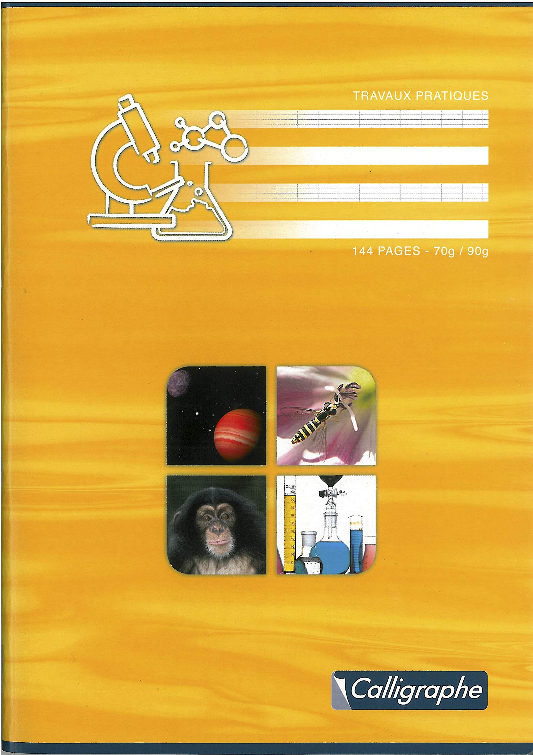 Calligraphe 7599C Set of 5 Practical Workbooks (Clairefontaine) A4 21x29.7 - 144 Seyes Ruled 70g and Plain 90g Pages - Card Cover Varnished Random Colours