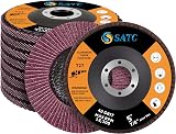 SATC Flap Discs 125mm 10 Pack 40 Grit T27 22.23mm 12,200 RPM Aluminum Oxide