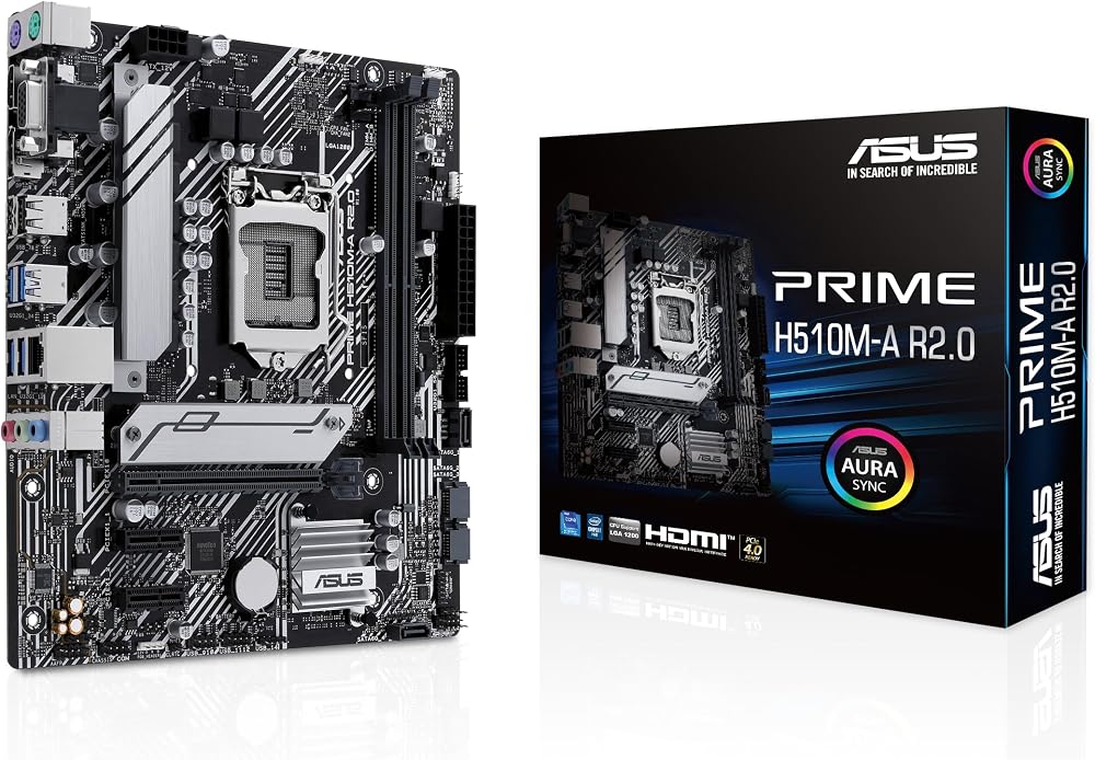 ASUS Prime H510M-A R2.0 Motherboard LGA1200 Intel H470 mATX DDR4 USB 3.2 M.2