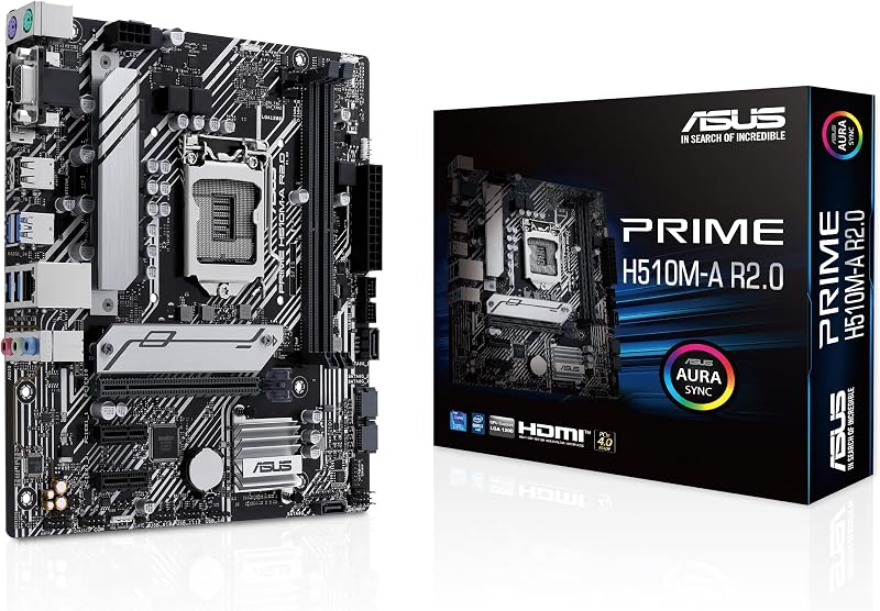 ASUS Prime H510M-A R2.0 Motherboard LGA1200 Intel H470 mATX DDR4 USB 3.2 M.2