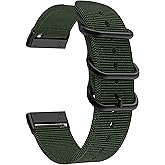 Anrir for Fitbit Versa 4 Bands, Woven Nylon Replacement Watch Strap for Fitbit Versa 4/ Versa 3, Fitbit Sense 2/Sense Bands for Women Men-Army Green