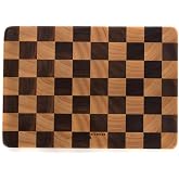 MACKENZIE-CHILDS Wooden Serving Board, Check | Hand-applied design, made from acacia and rubberwood, cutting board and serving board for charcuterie, 12" W x 8" L