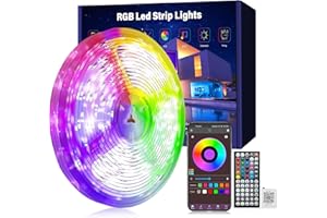 Ledagic Led Lights for Bedroom 100ft (1 Rolls of 100ft) Music Sync Color Changing Led Strip Lights with 60 Key Remote and App Control RGB Led Light Strip for Home Party Room Decoration