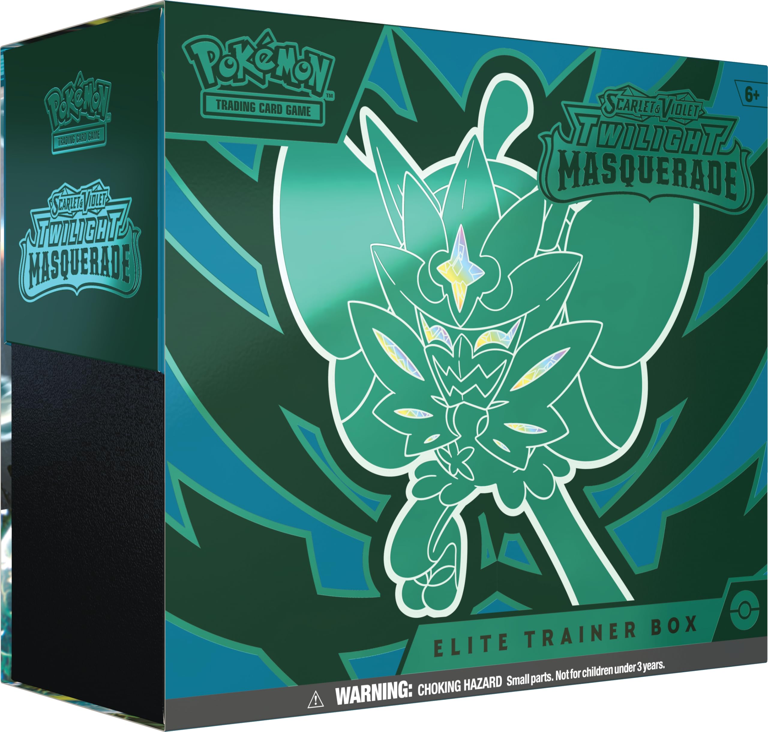Pokémon TCG: Scarlet & Violet—Twilight Masquerade Elite Trainer Box (1 Full-Art Teal Mask Ogerpon Promo Card, 9 Boosters & Premium Accessories)