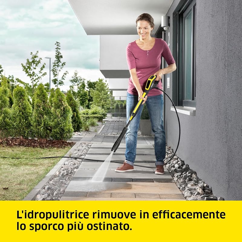 Idropulitrice K 5 Power Control, Pressione max. 145 bar, Portata 500 l/h, Area di lavoro 40 m²/h, Filtro acqua, Pistola LED ad Alta Pressione, Ugello mangiasporco, Lancia Vario Power Jet