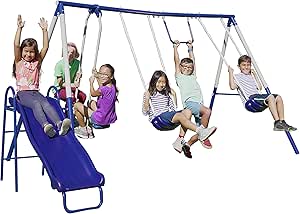 Sportspower Arcadia Swing Set - Outdoor Heavy-Duty Metal Playset for Kids
