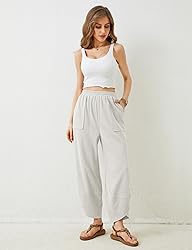 Xiaoxuemeng Womens Baggy Wide Leg Pants Casual