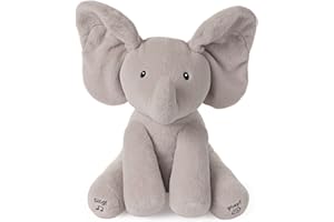Baby GUND Animated Flappy the Elephant Plush, Singing Stuffed Animal Baby Toy for Ages 0 and Up, Gray, 12"
