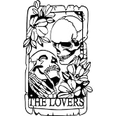 Rajukit Romantic Skeleton Couple Metal Wall Art-Gothic Skull Decor | Romantic gothic lovers skull metal art, indoor outdoor decor.Perfect for patio, balcony, living room, or garden fence.