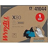 WypAll PowerClean X80 Heavy Duty Cloths, Brag Box, 152 Towels (41044) | White Towels, Thick &amp; Highly Durable, Ideal for Cleaning Abrasive Surfaces, Strong Enough to be Reused