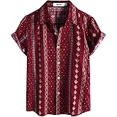 AOTIK Boys Hawaiian Shirt Floral Printed Short Sleeve Button Down Shirt Beach Tropical Summer Casual Shirts for Kids