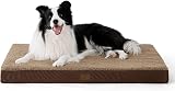 Bedsure Large Dog Bed Washable Orthopedic Pillow Mattress 91x69x7.6cm Brown