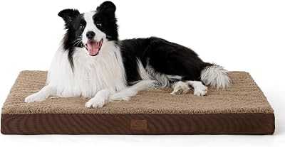 Bedsure Large Dog Bed Washable Orthopedic Pillow Mattress 91x69x7.6cm Brown