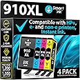 Smart Ink Remanufactured Ink Cartridge Replacement for HP 910 XL 910XL (4 Combo Pack) Compatible with HP 8015e OfficeJet 8022